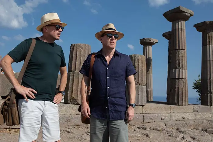 A photo of Steve Coogan and Rob Brydon from "The Trip To Greece"